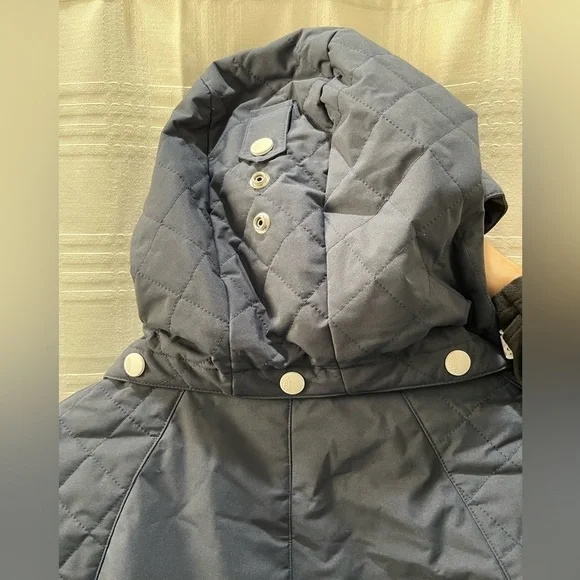 NEW FP free people movement all prepped short parka jacket navy blue NWOT - Picture 9 of 11